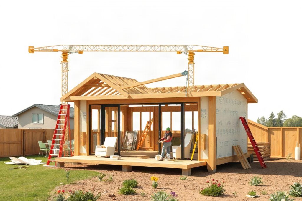 Hero illustration for the article “Rising Interest in Modular Homes as a Solution to Housing Shortages”