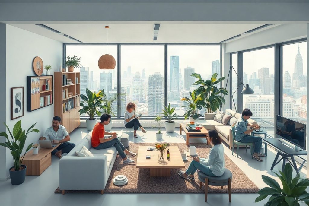 Hero illustration for the article “New Property Investment Platform Launched to Facilitate Co-Living Arrangements”