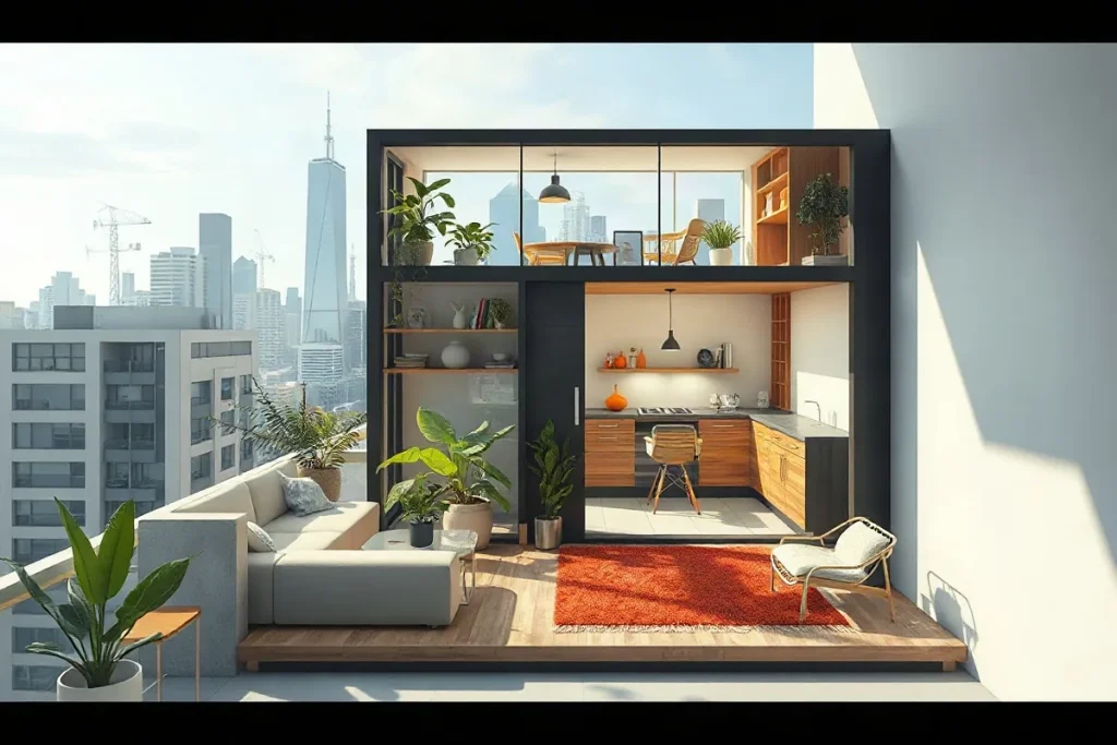 Hero illustration for the article “Major Urban Centers See a Shift in Housing Preferences Towards Smaller Living Spaces”