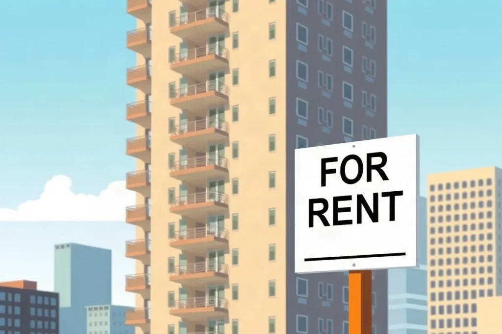 Hero illustration for the article “Study Reveals Urban Housing Shortages Fueling Rent Increases”