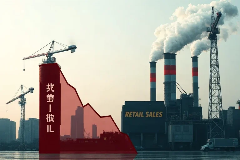 Hero illustration for the article “China’s August Retail Sales Miss Forecast as Investment”