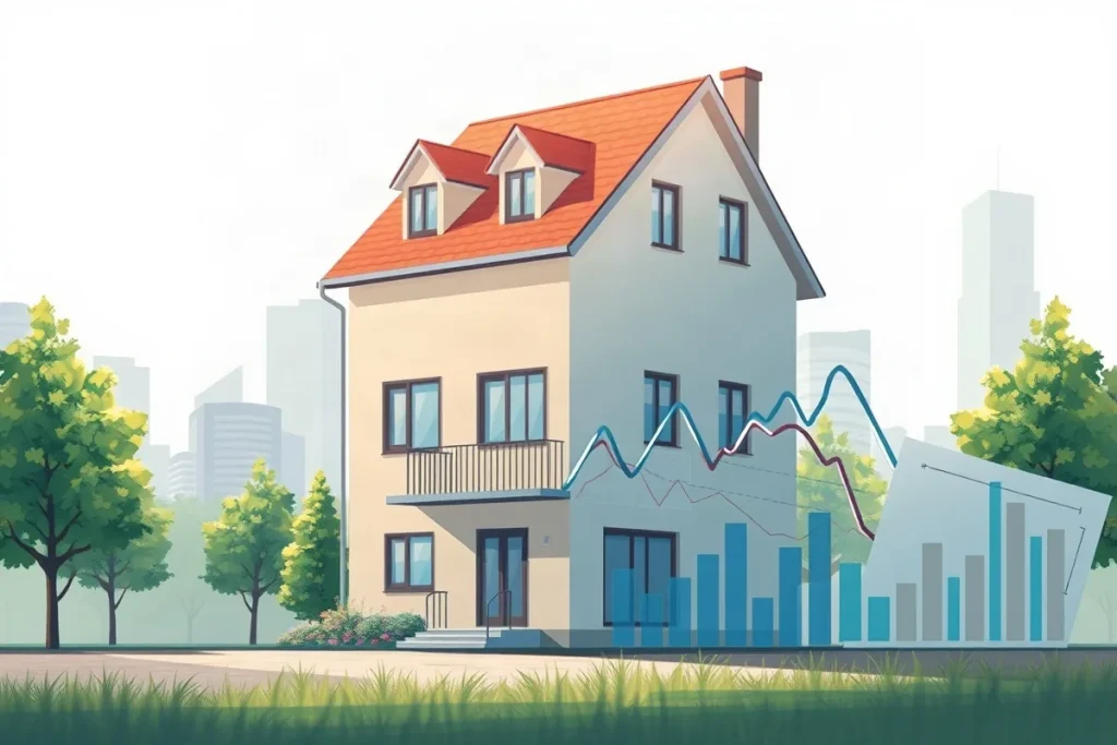 Hero illustration for the article “How Buy to Let Mortgages Affect Rental Income Stability”