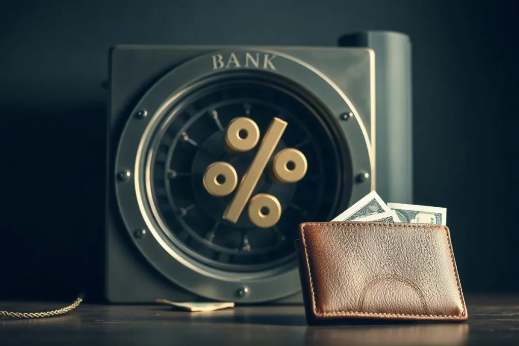 Hero illustration for the article “How Negative Interest Rates Shape Consumer Banking Choices”