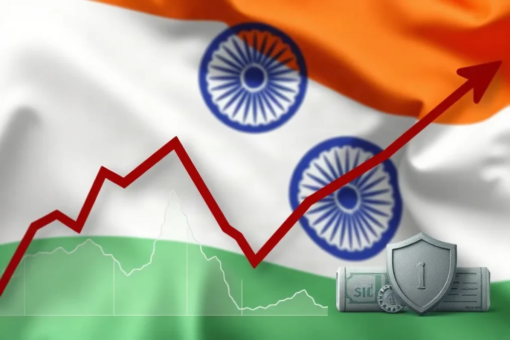 Hero illustration for the article “Indian Insurance Shares Tumble on Regulatory Reform Fears”