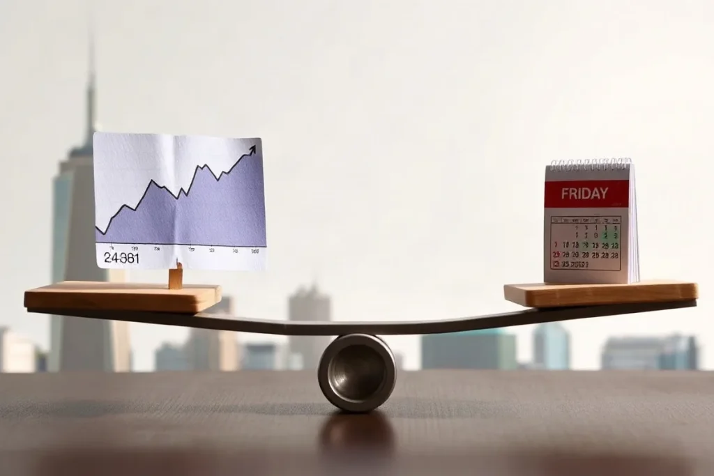 Hero illustration for the article “Prediction Traders See September Jobs Beating Forecasts”