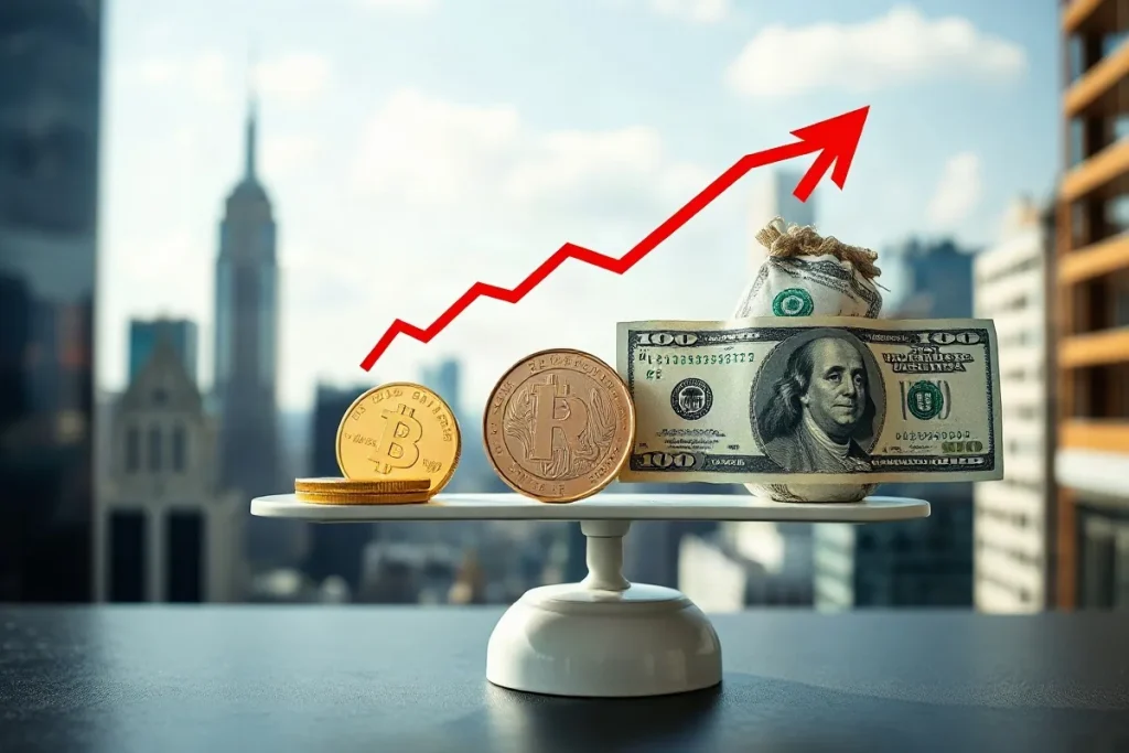 Hero illustration for the article “How Inflation Shapes Cryptocurrency Valuations in 2026”