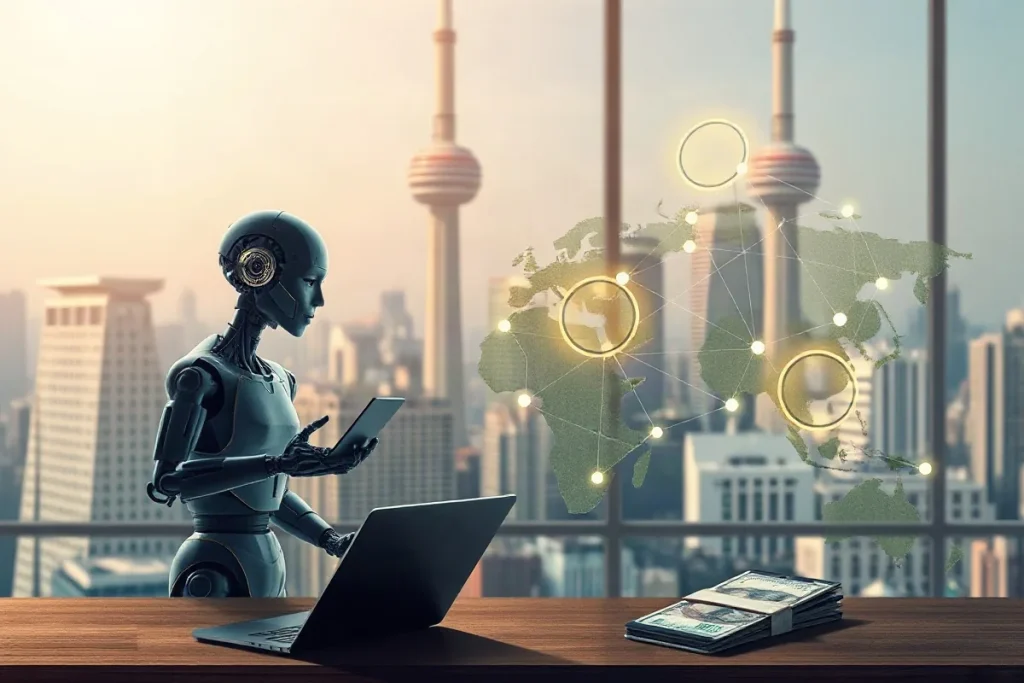 Hero illustration for the article “Ant International Joins Visa, Mastercard to Launch AI”