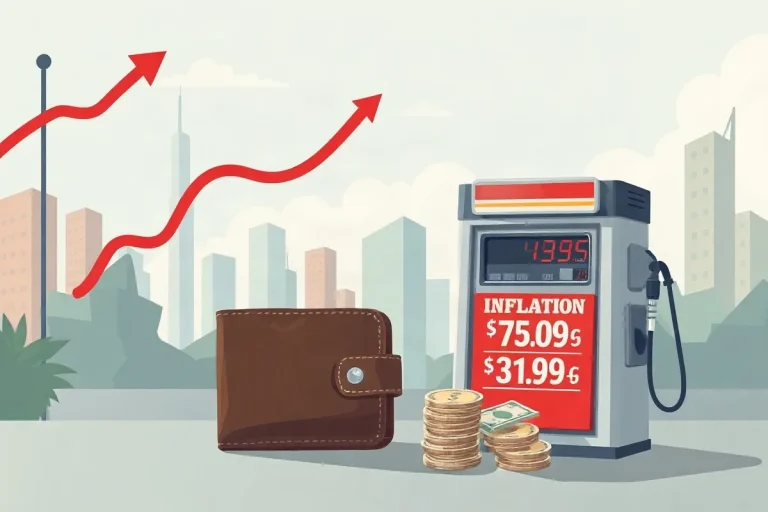 Hero illustration for the article “August 2026 Inflation Surges Beyond Wage Growth”