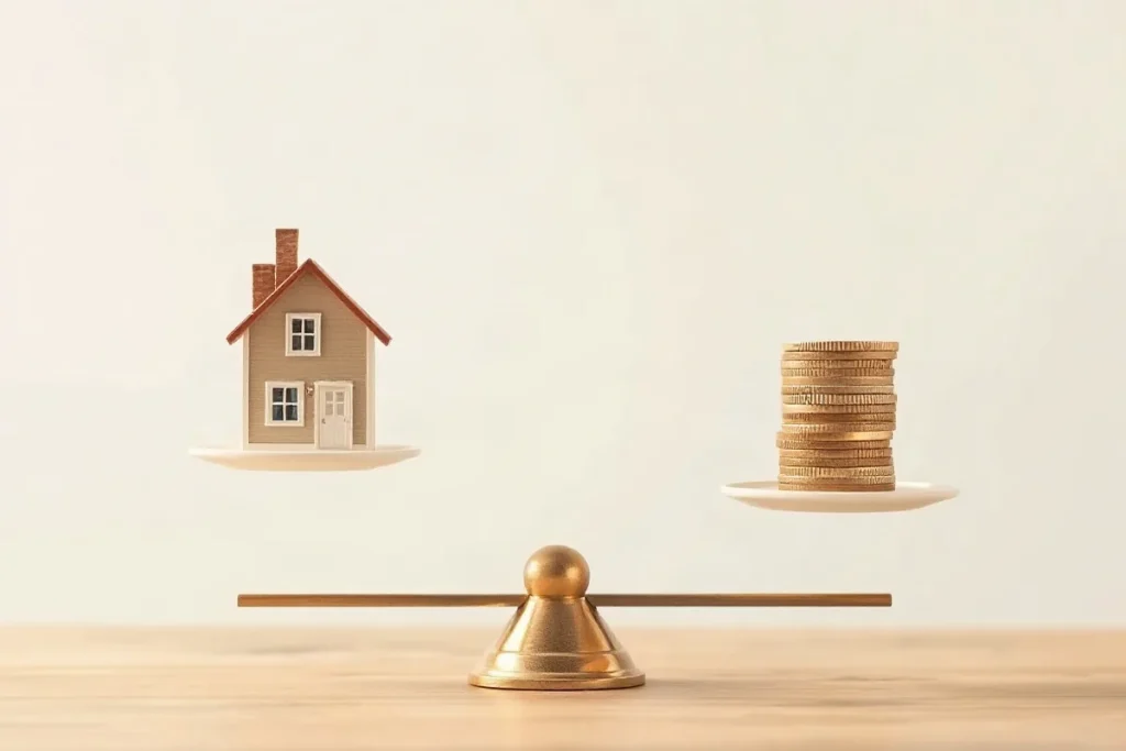 Hero illustration for the article “Buy to Let vs Traditional Homeownership Financial Pros Cons”