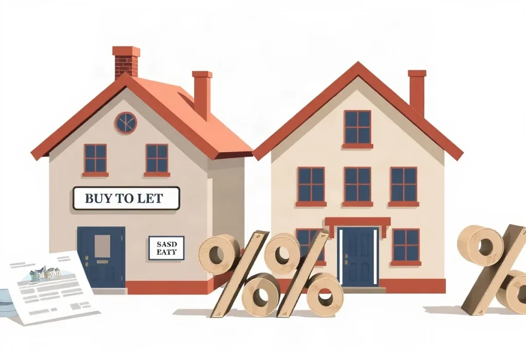 Hero illustration for the article “How Buy to Let Mortgages Differ from Residential Home Loans”