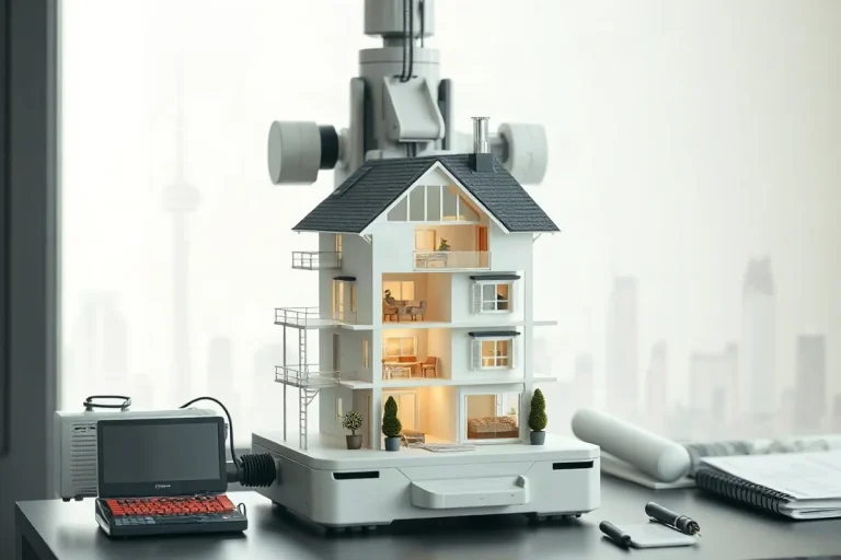 Hero illustration for the article “BlackRock and Baillie Gifford Back Icon’s 3D-Printed Homes”