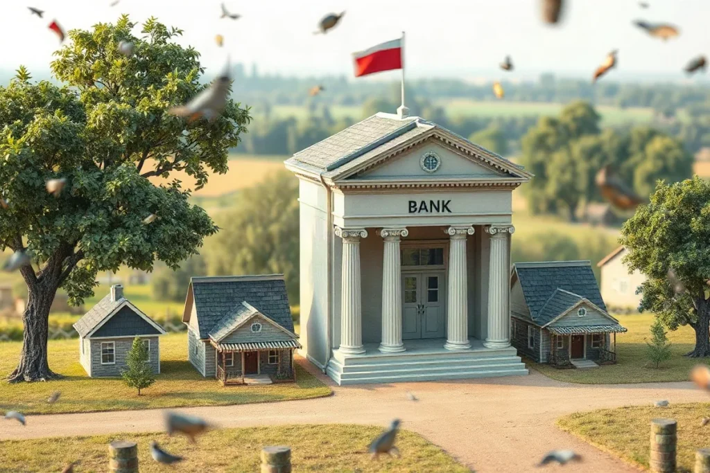Hero illustration for the article “China’s Bank Closures Reach Record 670 in 2025”