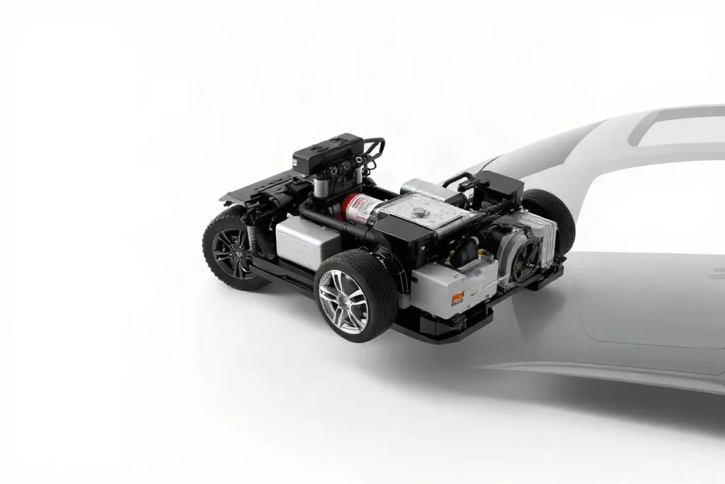 Hero illustration for the article “GM Plans Hybrids for U.S. Lineup as Demand Rises”