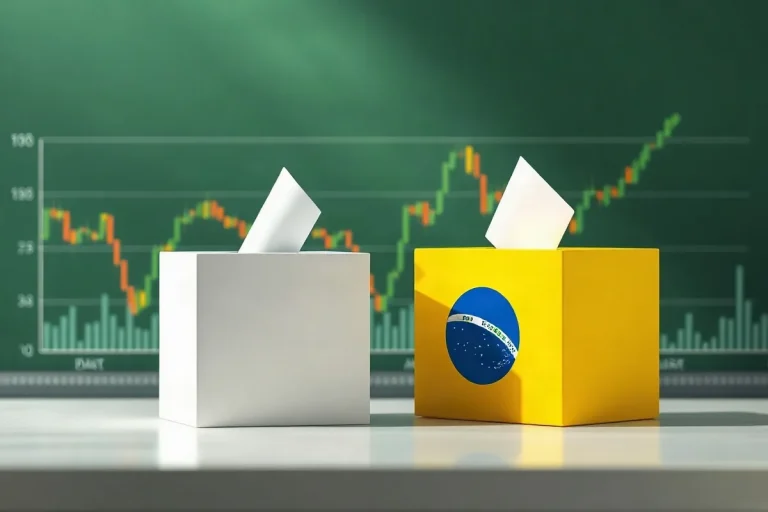 Hero illustration for the article “Brazil Election Puts Wall Street on Alert”