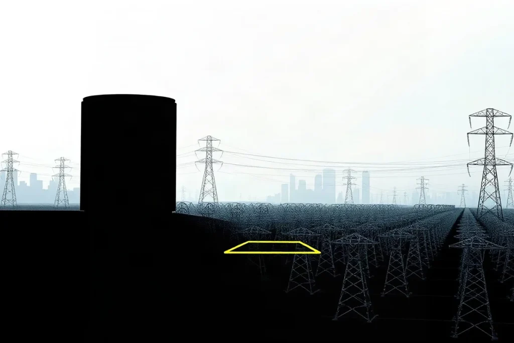 Hero illustration for the article “U.S. Data Center Backlash Becomes Global Power Fight”