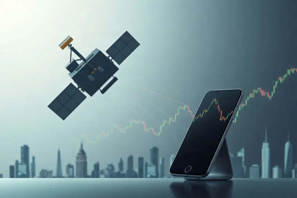 Hero illustration for the article “Starlink Mobile Plans Pressure AT&T and Verizon Shares”